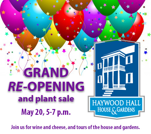 Haywood Hall Grand Re-Opening graphic